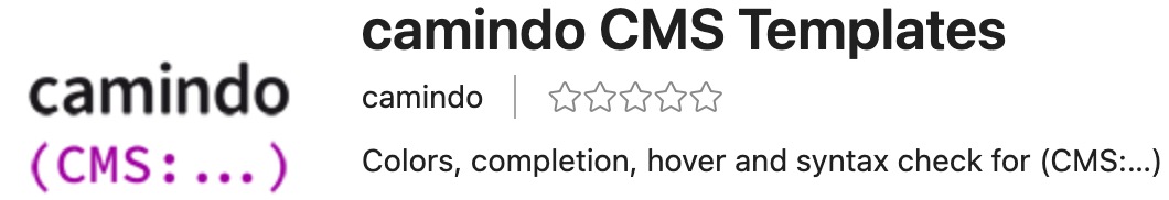 Detail view of the extension “camindo CMS Templates”