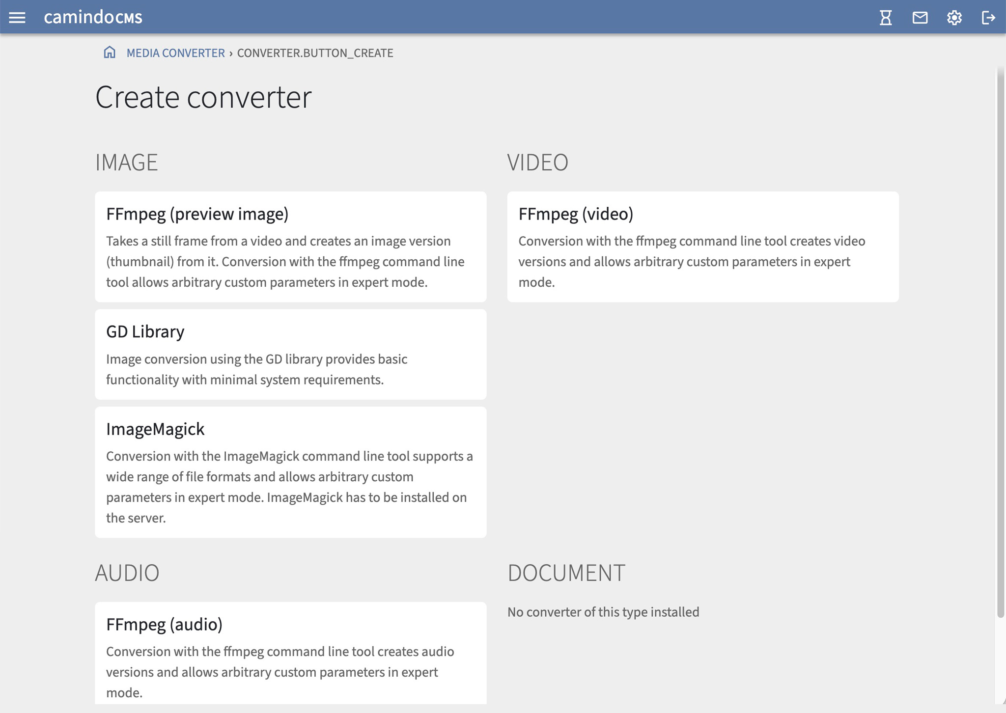 Screenshot: Medienkonverter